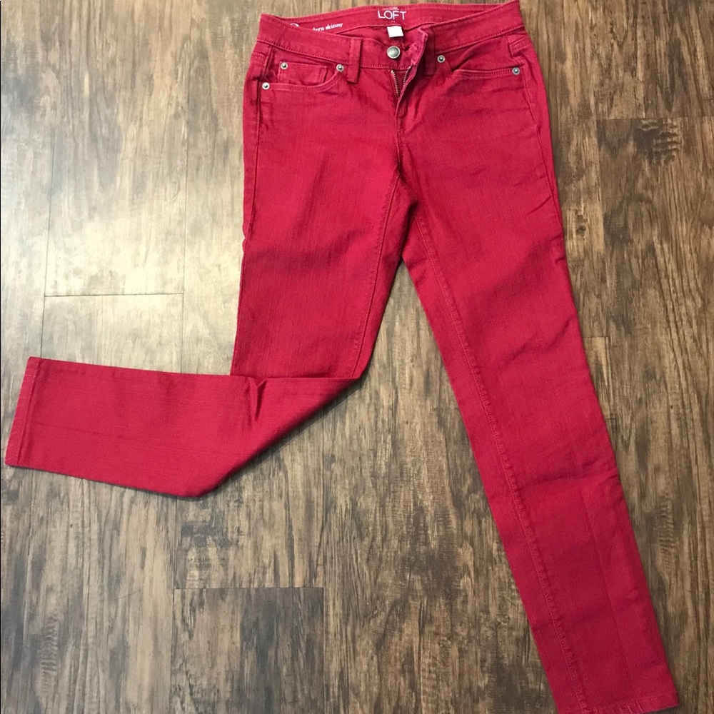 Modern skinny pants in red size 0P